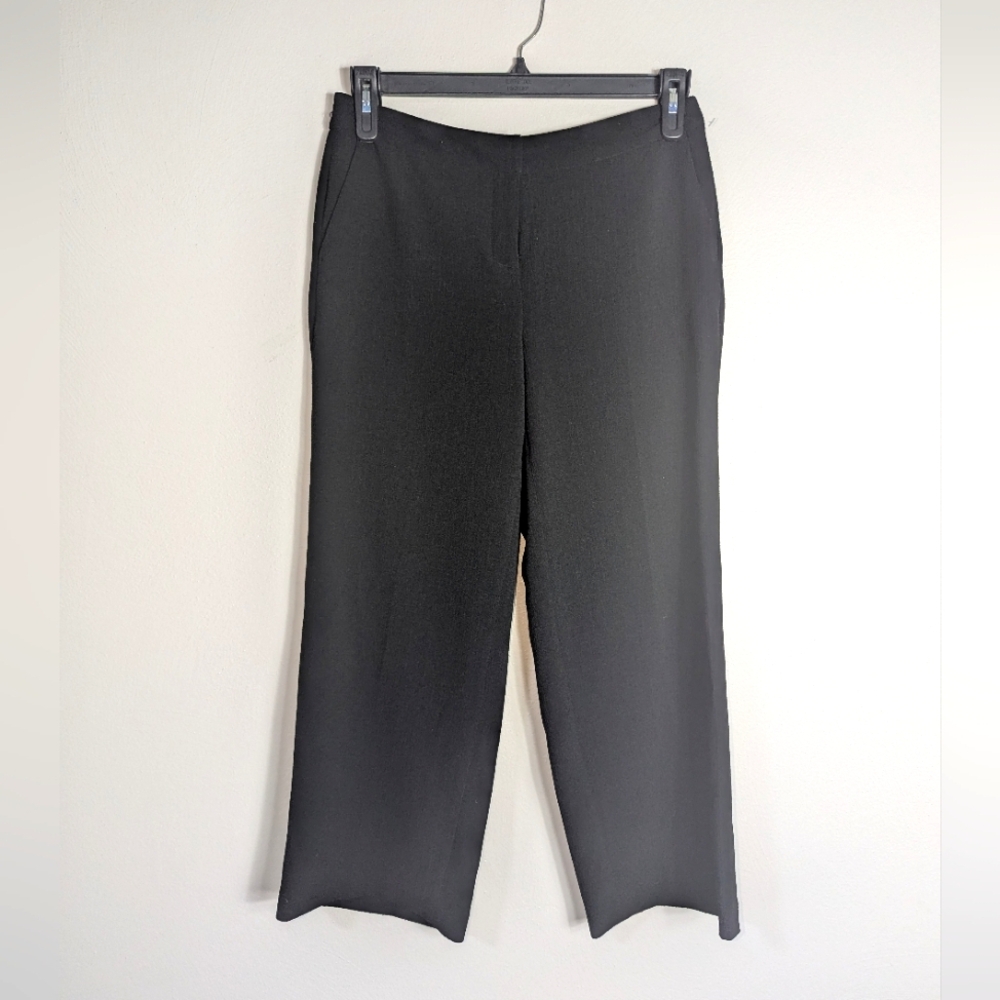 2 Vince Camuto Black Crepe Ankle Crop Trouser Pants